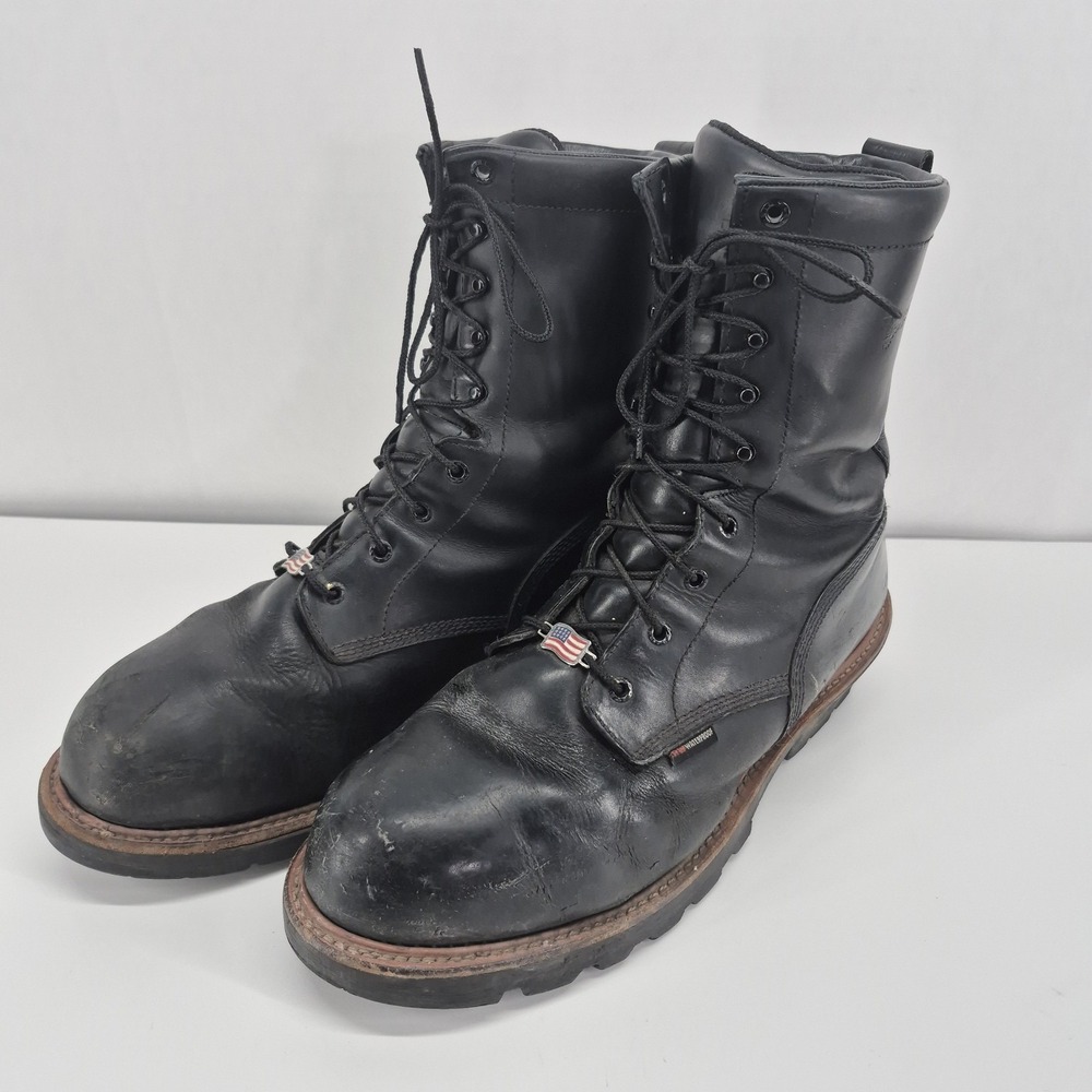 Red Wing Shoes Men's Leather Steel Toe Logger Boots Size 13 D Stock No. 4416